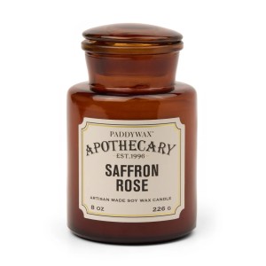 APG821EU Apothecary 226g Glass Jar Candle Paddywax - Saffron Rose